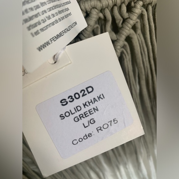 New with tags Femme Fatale dip dyed boho dress size L - Picture 4 of 4